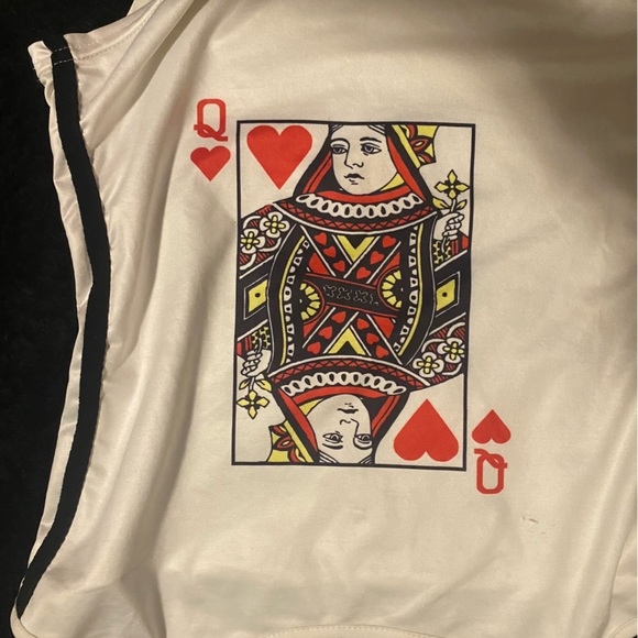 WHITE BODYSUIT IN MEDIUM: QUEEN OF HEARTS - Picture 2 of 2